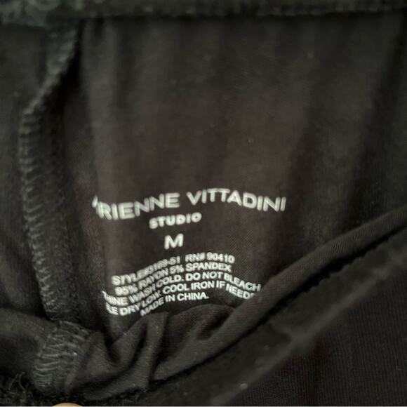 NWT Adrianna Vittadini black pajama set white trim size medium - Picture 7 of 9